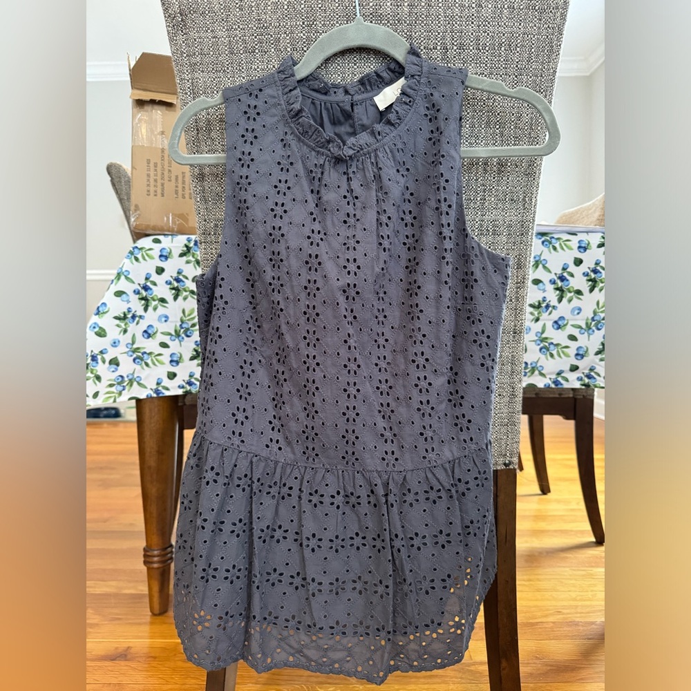 Cute eyelet top from Loft with flounce hem
